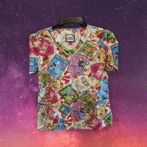 Mary Englebreit Medical Scrub, Womens S, "Laughter‎ is the Best Medicine"